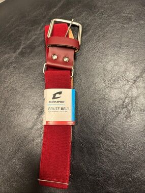 Champro Brute Belt for Men - Red Elastic Athletic Belt